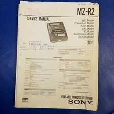 SONY MZ-R2 Service Manual Original Paper OEM Repair Guide - USA