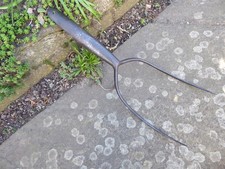 Vintage Pitch Fork - 2 Prong Old Farm Agricultural Tool Head