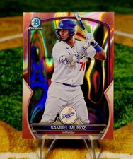 2023 Bowman Draft - Chrome Samuel Munoz #BDC-102 Rose Gold Lava Refractor /10...