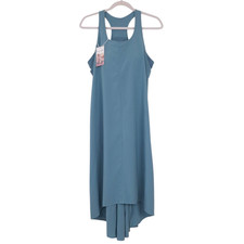 Halara womens L Breezeful RacerPocket High Low Flowy Midi Quick Dry Dress blue