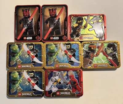 8 x LEGO Blechdose Star Wars Ninjago Inkl. Figuren