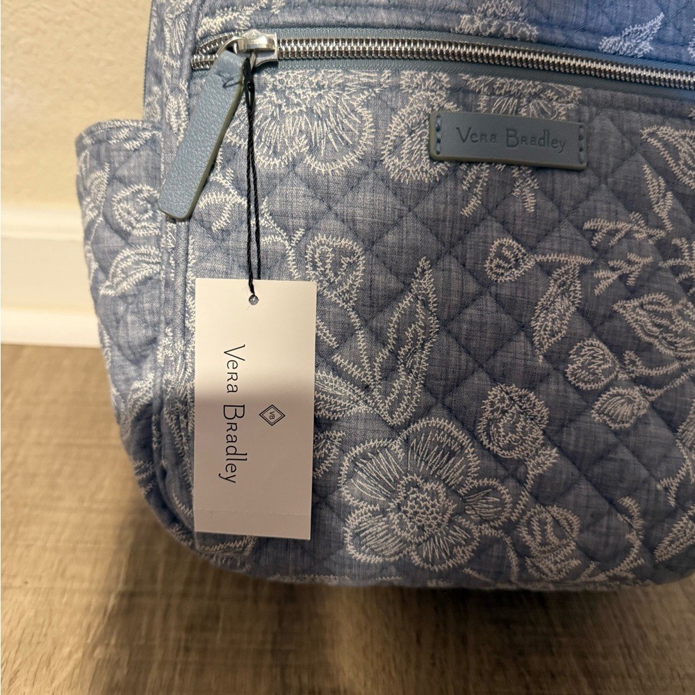 Vera Bradley Iconic Small Blue Quilted Backpack New | eBay display picture 1