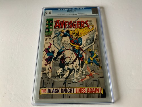 AVENGERS 48 CGC 9.4 WHITE PAGES 1ST DANE WHITMAN BLACK KNIGHT MARVEL COMICS 1968