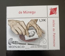 Timbre MONACO 2025 NEUF** L'ART DU TIMBRE POSTE GRAVÉ EN TAILLE DOUCE