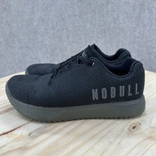 NOBULL Superfabric Trainer Mens 8.5 Womens 10 Black Grey Cross Training Shoes