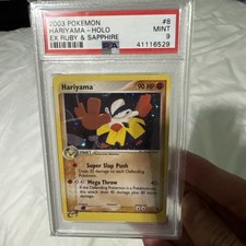 Hariyama 8/109 Holo Rare - 2003 Pokémon EX Ruby & Sapphire- PSA 9 MINT - LOW POP