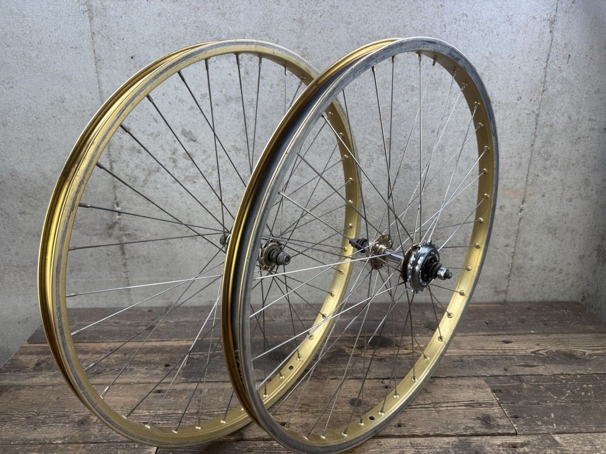 Araya 26” Wheels Vintage Chair Hubs 36h 26x1.75 Gold Klunker