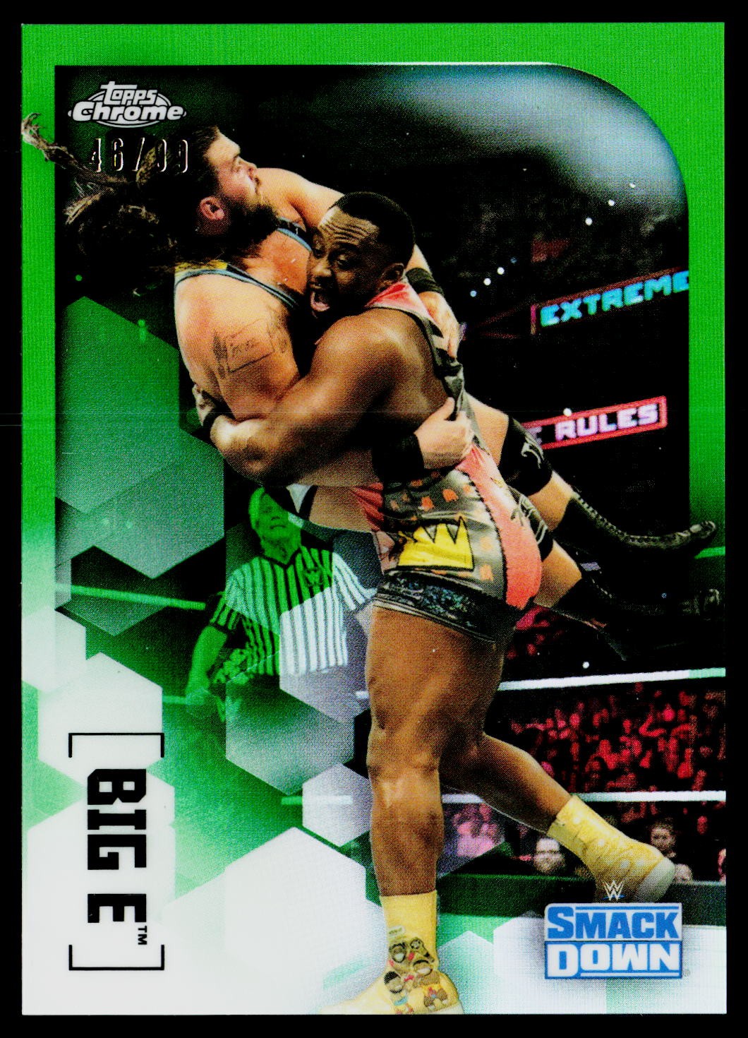 2020 Topps Chrome WWE #10 Big E Green #/99