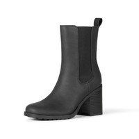Chelsea Boots Damen Schwarz 35.5 Eu, Halbhoch, Stiefel Mit Absatz