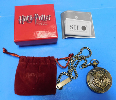 ! HARRY POTTER AND THE GOBLET OF FIRE POCKET WATCH IN BAG NEW LOOK !