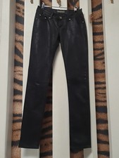 Jeans, Hose, Damen, Redseventy, Gr. S/36, schwarz, Reptil-Muster, leichter Glanz