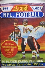1991 Score Football Series 1 #1-345 - See Listing For Available Cards. All NM/M