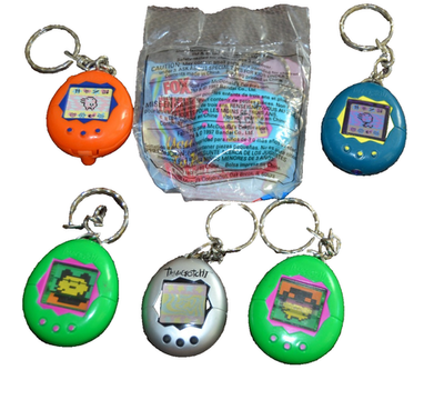 BANDAI 1997 当時物 たまごっち メタルキーホルダー6個セット Mixed Lot of 6 Vtg 1997 McDonald's Tamagotchi Happy Meal Toys