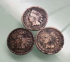 1860/70's COLLECTION- LOT OF 1864, 1865  & 1879 INDIAN CENT (#51872)
