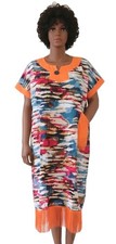African Women's Kaftan, Tunic dress XL 