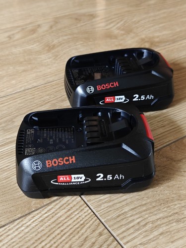 2x Genuine Bosch PBA 18V 2.5Ah Li-ion battery for green power and garden tools