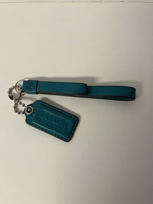 COACH レザーキーホルダー ２８個多色展開まとめて！ Coach Matching Leather Zipper Pull Tassel & Charm Fob Teal Green