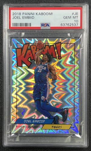 JOEL EMBIID PSA 10 2018 PANINI KABOOM! #K-JE 76ERS SSP GEM MINT 2537