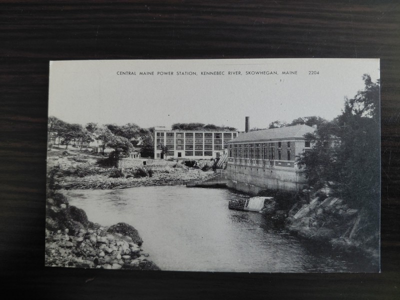 Central Maine Power Station Kennebec River Skowhegan ME,  Vintage Postcard