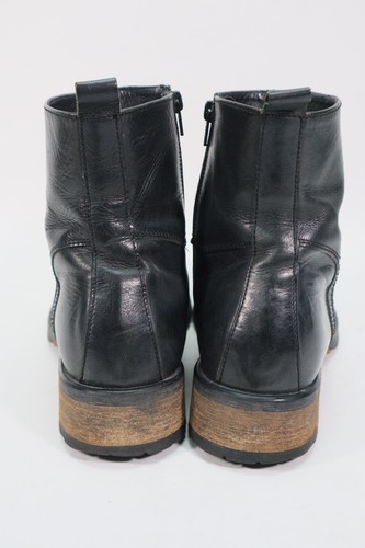 Vintage Kenneth Cole Back Fire Men's US 9 EU 42 Black Leather Zip Up Boots - Picture 8 of 12