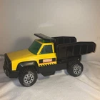 Vintage 1993  Tonka Pressed Steel 14” Dump Truck. Black & Yellow. Excellent Cond