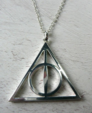 Harry Potter The Deathly Hallows Charm Necklace Silver Tone Brass JCM WBEI