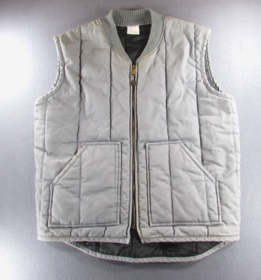 Vintage Walls Blizzard-Pruf Vest  Duck Canvas Rare Gray Insulated Men's XL USA