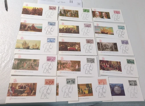 APC W7166 USA complete Columbian set used fdc perfect