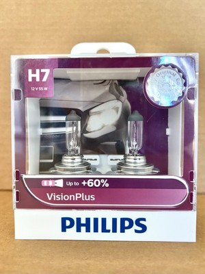 2x New OEM Philips 12972VPS2 H7 55W Light Lamp Bulbs VisionPlus FREE SHIPPING!