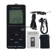 HRD-767 Aircraft Radio Mini Aviation Radio Pocket FM AM Air Multiband Radio