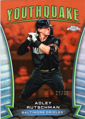 2024 Topps Chrome Adley Rutschman Youthquake Orange Refractor /25 YQ-36