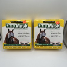 2 DURVET DURAMASK EQUINE FLY MASKS YEARLING OPEN EAR 500-700 LBS
