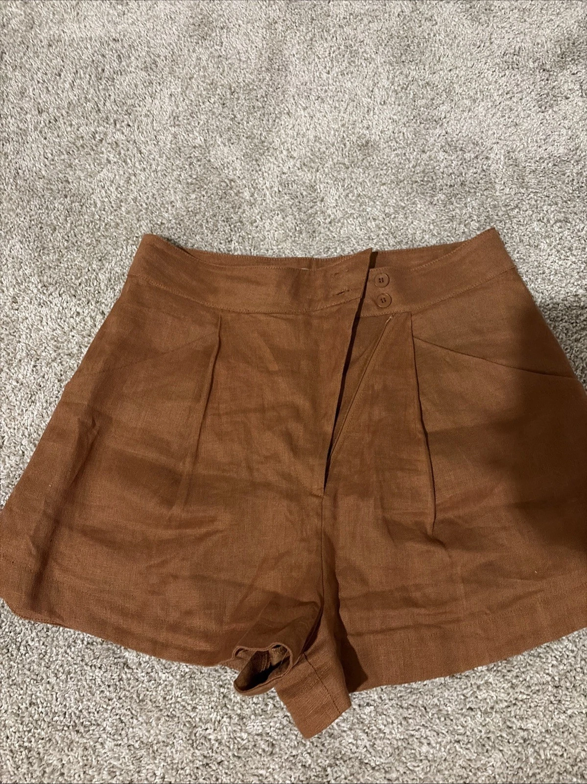 Women's Linnen Shorts Size Medium Brown