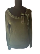 Alexander McQueen Emerald Green Pullover Sweater Top Women Medium Cashmere M