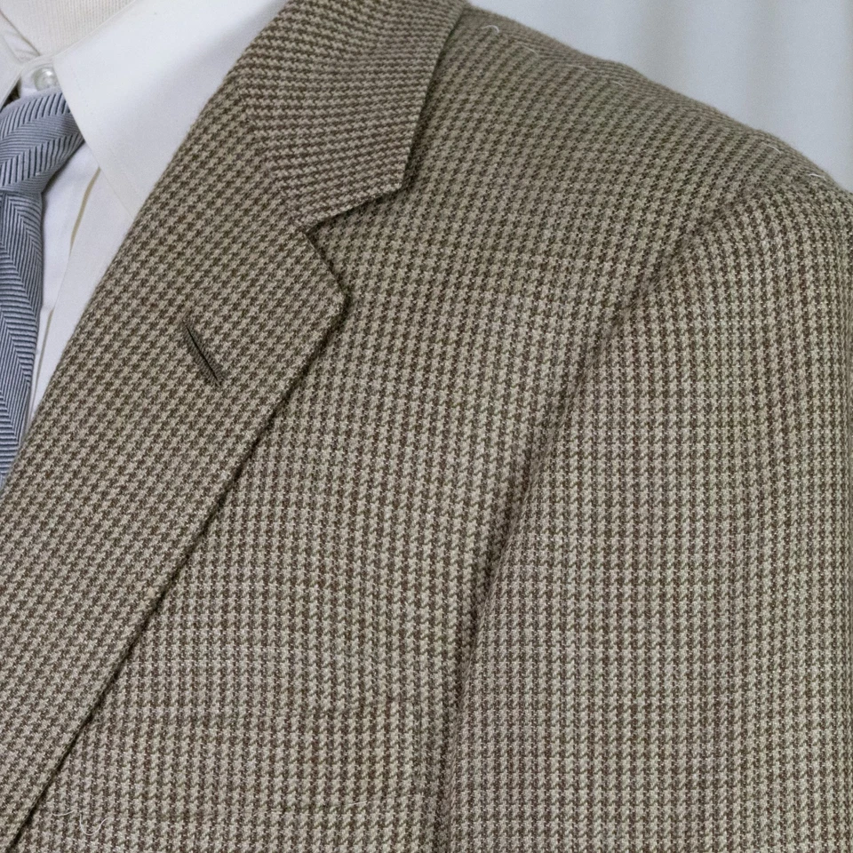 NOVO Casaco Oxxford Roupas Lã Seda Linho Ventilação Lateral Houndstooth Fino 40 R - Imagem 4 de 4