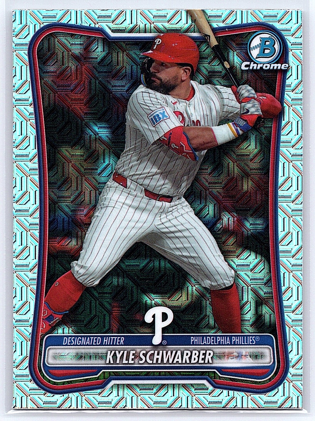2026 Bowman #20 Kyle Schwarber Chrome Mojo Refractors