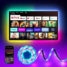 RGB+IC LED Strip Lights, 16.4ft Smart LED Lights for Bedroom & TV, 16 Million...