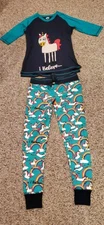 Lazy One Unicorn & Rainbows 2 piece Pajama Set Women’s Size S NWOT 