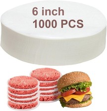 1000pcs Hamburger Patty Paper Rounds White Parchment Paper Non-Stick Food Gra