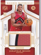 2024-25 Panini NT NBA No. RM-MOG Jonathan Mogbo Rookie Patch Gold 4/25