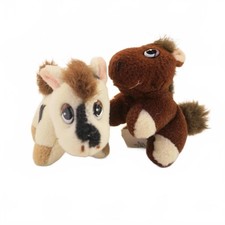 Vintage Pound Puppies Friends Mini Horses Set Of 2