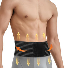 Umbilical Hernia Belt Abdominal Support Binder w/ Compression Pad Unisex Adult