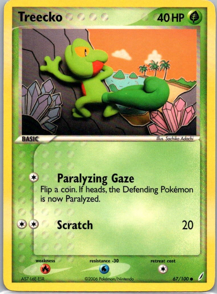 Pokemon TCG Treecko 67/100 Crystal Guardians NM