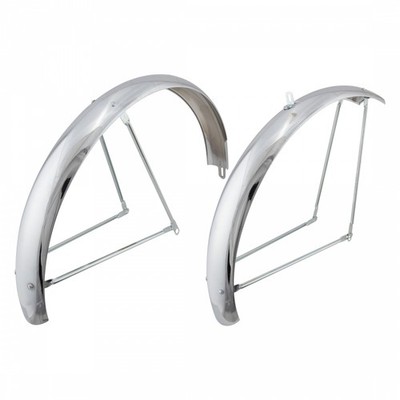 Wald Balloon 962 Steel Fender Set 26x2.0-2.125 Cruiser Bikes, Chrome,