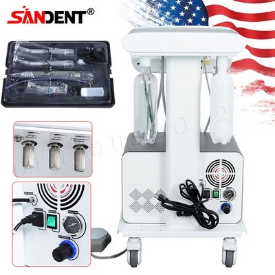 Portable Mobile Dental Delivery Unit Cart+LED Curing Light+Scaler/Handpiece Kit