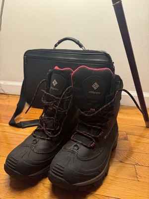 Columbia Men's Bugaboot III Waterproof Winter Boots Black Red Size 10M