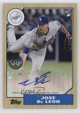 2017 Topps 1987 Rookie and All-Star Edition Jose De Leon #1987A-JDL Auto r9d