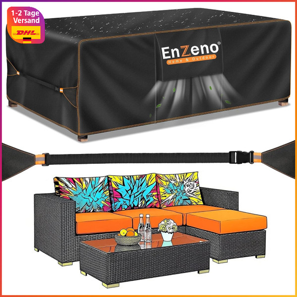 LoungemöBel Abdeckung Wasserdicht 242X182X100Cm FüR GartenmöBel Winterfest-image