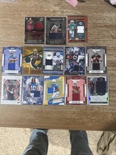 2024  NFL Football 13 Card Patch Lot. RC And Vets. #’d And Auto