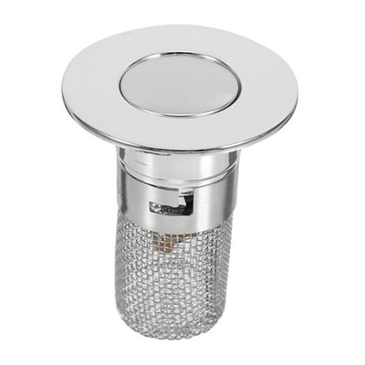 #ad Silver Pressure Bounce Plug with Drain for Bathroom Sink Stopper 2.87x2.36 Inch $20.67